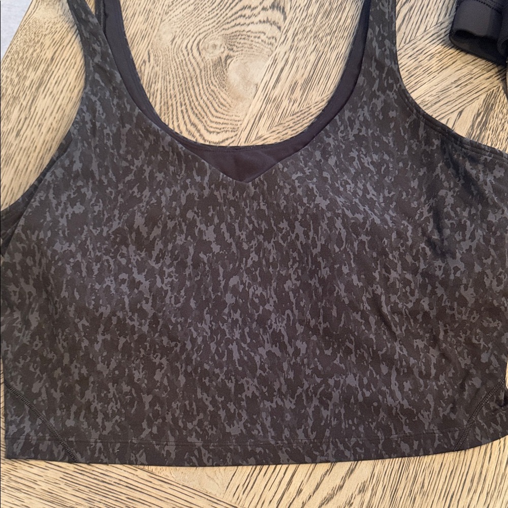 Lululemon Athletica Charcoal Patterned Sports Bra